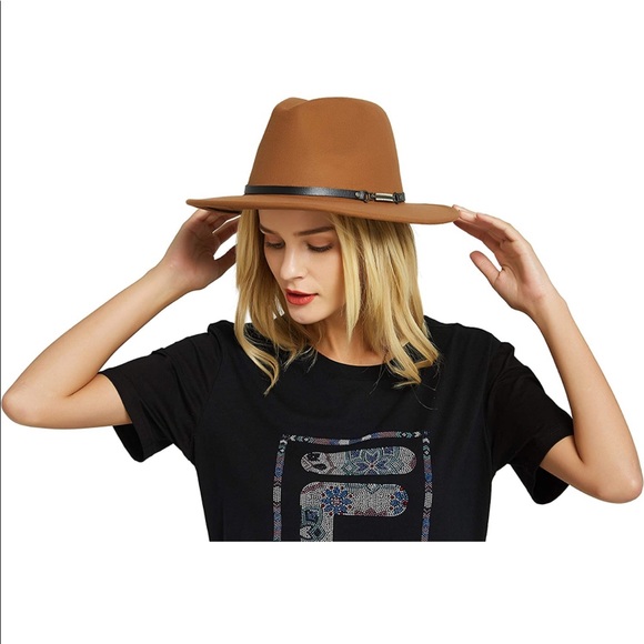 COPY - Flat brim Fedora Hat - Picture 7 of 9